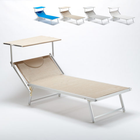 Leżak plażowy nad morzem z aluminium Grande Italia Xl profesjonalny Promocja