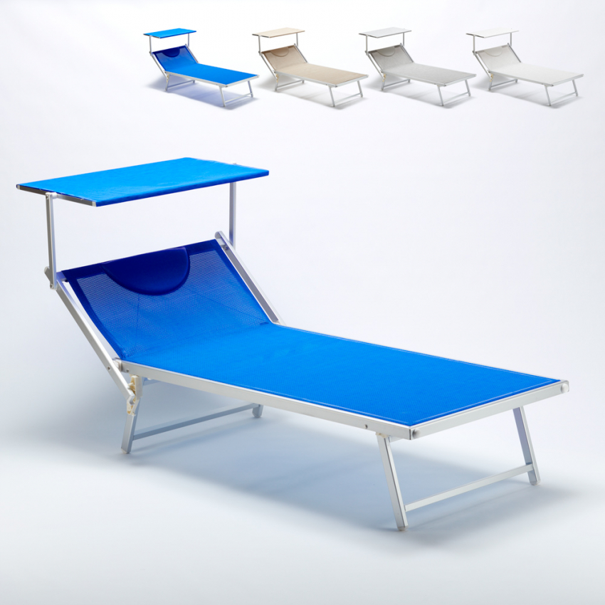 Leżak plażowy nad morzem z aluminium Grande Italia Xl profesjonalny Środki