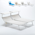 Zestaw 2 aluminiowych leżaków plażowych Xl Grande Italia Promocja