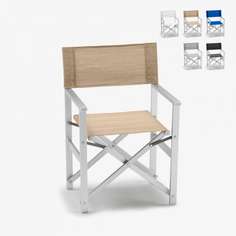 Krzesło plażowe lub basenowe z aluminium Lusso