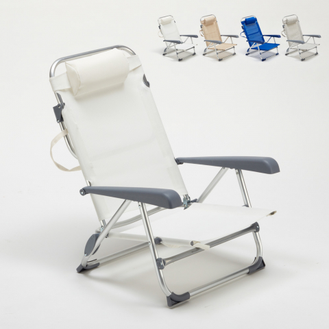 Krzesło plażowe z rozkładanymi podłokietnikami model Gargano Promocja