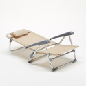 Krzesło plażowe z rozkładanymi podłokietnikami model Gargano 