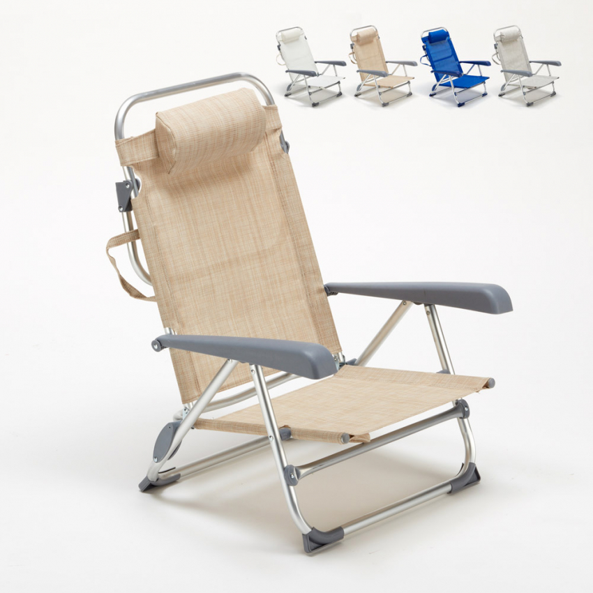 Krzesło plażowe z rozkładanymi podłokietnikami model Gargano Rabaty