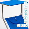 Zestaw 4 aluminiowych leżaków plażowych Santorini 