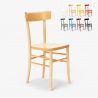Drewniane krzesło w stylu rustykalnym do kuchni lub baru Milano Rabaty