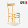 Drewniane krzesło w stylu rustykalnym do kuchni lub baru Milano 