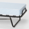Składane łóżko polowe z materacem 80x190 Cm Demetra 