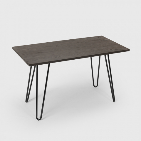 Stół do jadalni 120x60 cm, prostokątny z drewnianym blatem Prandium