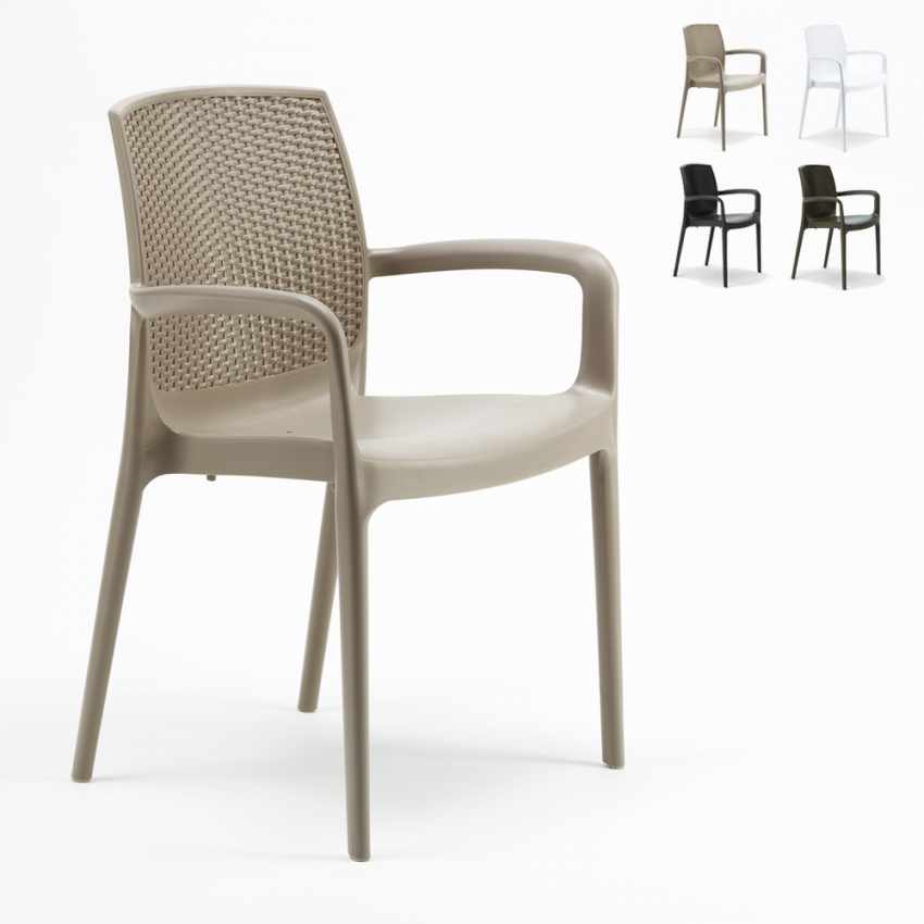 Zestaw 18 krzeseł ogrodowych z podłokietnikami Boheme Grand Soleil Model Zestaw 18 krzeseł ogrodowych z podłokietnikami Boheme Grand Soleil Model