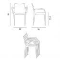 Zestaw 18 krzeseł ogrodowych z podłokietnikami Boheme Grand Soleil 
