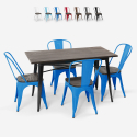 zestaw mebli ogrodowych stół 120x60 cm z 4 krzesłami Lix industriale ralph Rabaty