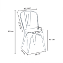 zestaw mebli ogrodowych stół 120x60 cm z 4 krzesłami Lix industriale ralph 