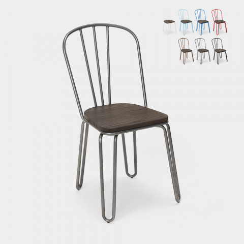 krzesła kuchenne z drewnianym siedziskiem Lix ferrum Promocja