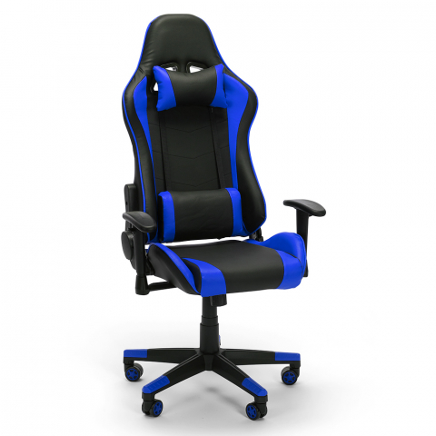 Ergonomiczne krzesło biurowe, fotel gamingowy z poduszkami Design Sky Promocja