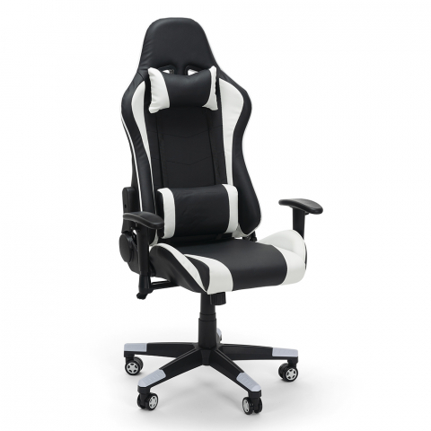 Ergonomiczne krzesło biurowe, fotel gamingowy z poduszkami SilverStone Promocja