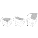 Rozkładany fotel relaksacyjny na 4 kółkach idealny do salonu Beautiful 