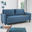 Materiałowa kanapa 3-osobowa nowoczesny design do salonu Portland Sprzedaż