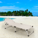 Leżak plażowy, metalowy Seychelles 