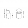 Krzesło kuchenne lub barowe Scab Gio Arm Cechy