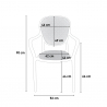 Krzesło polipropylenowe nowoczesny design do kuchni lub baru Clara 