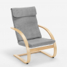 Drewniany fotel na biegunach do salonu nordycki design Aarhus 