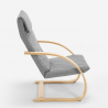 Drewniany fotel na biegunach do salonu nordycki design Aarhus 