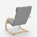 Drewniany fotel na biegunach do salonu nordycki design Aarhus 