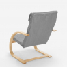 Drewniany fotel na biegunach do salonu nordycki design Aarhus 