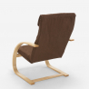 Drewniany fotel na biegunach do salonu nordycki design Aarhus 