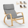 Fotel na biegunach z drewnianą podstawą Aalborg Oferta