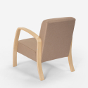 Fotel do salonu z drewnianą podstawą Frederiksberg 