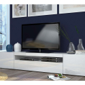 Design szafka TV z drzwiami szufladowymi klapowymi 200cm Daiquiri White L Stan Magazynowy