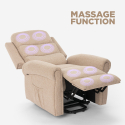 Rozkładany elektryczny fotel z funkcją masażu i ogrzewania Victoria 