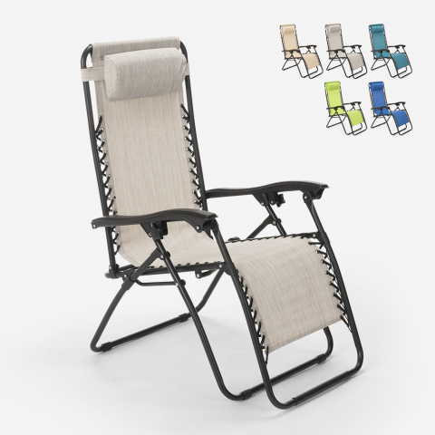 Rozkładane krzesło plażowe Emily Zero Gravity Promocja