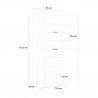 Szara szafa wielofunkcyjna 4-drzwiowa, 8 przedziałów Ping Dress Katalog