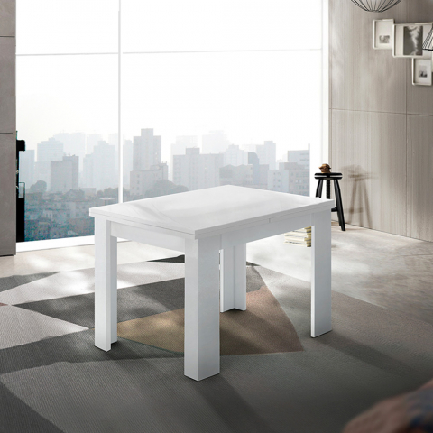 Biały rozkładany stół do jadalni 90-180x90cm Jesi Liber