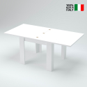 Biały rozkładany stół do jadalni 90-180x90cm, drewniany Jesi Liber Wood Sprzedaż