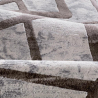 Brązowy dywan z geometrycznym wzorem, krotki włos MAR001 Oferta