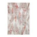 Szaro-czerwony dywan z geometrycznym wzorem, krótki włos TER001 Sprzedaż