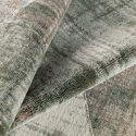 Szaro-zielony dywan z geometrycznym wzorem, krotki włos VER003 Oferta