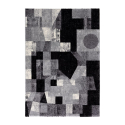 Szaro-czarny dywan z geometrycznym wzorem, krótki włos Milano GRI012 Sprzedaż