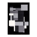 Szaro-czarny dywan z geometrycznym wzorem, krótki włos Milano GRI014 Sprzedaż