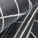 Szaro-czarny dywan z geometrycznym wzorem, krótki włos Milano GRI016 Oferta