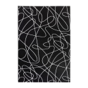Czarno-biały dywan w nowoczesnym stylu, krótki włos Milano NER001 Sprzedaż