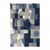 Szaro-niebieski dywan z geometrycznym wzorem, krótki włos Milano BLU013 Sprzedaż