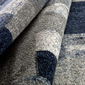 Szaro-niebieski dywan z geometrycznym wzorem, krótki włos Milano BLU013 Oferta