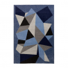 Szaro-niebieski dywan z geometrycznym wzorem, krótki włos Milano BLU016 Sprzedaż
