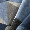 Szaro-niebieski dywan z geometrycznym wzorem, krótki włos Milano BLU016 Oferta