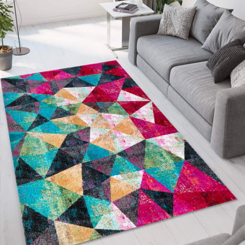 Nowoczesny dywan z geometrycznym wzorem multicolour Milano MUL019