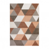 Szaro-brązowy dywan z geometrycznym wzorem, krótki włos Milano GLO005 Sprzedaż